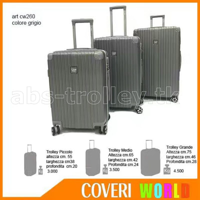 potovalni kovčki  COVERI WORLD cw260 srebrno sivi